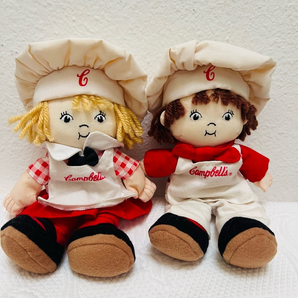 Vintage 90's Campbell's Chef Dolls Set